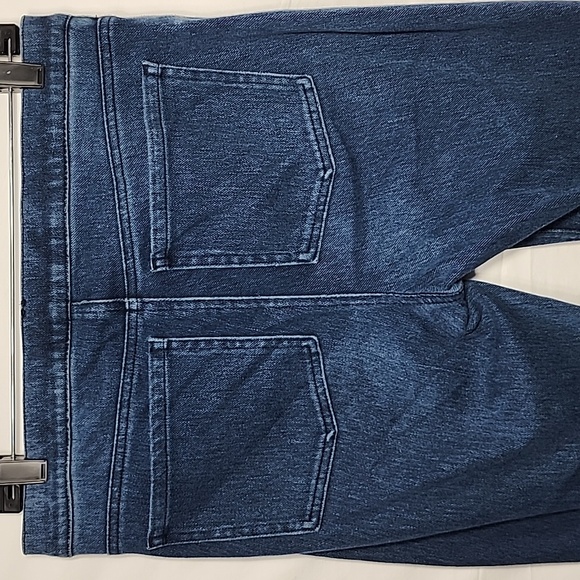Spanx Womens Skinny Jeans Jeggings Blue Stretch Dark Wash Pull On High Rise Sz L - Picture 8 of 13